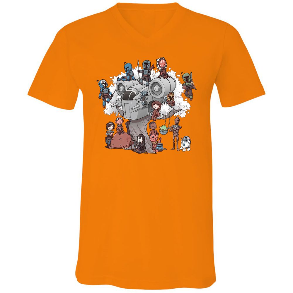 Unisex V-Neck T-Shirt - U18TNB6W - Orange - 11
