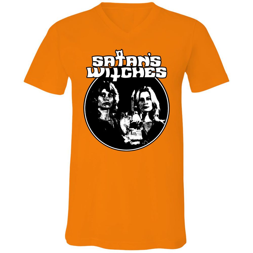 Unisex V-Neck T-Shirt - ZT5M5KW8 - Orange - 11