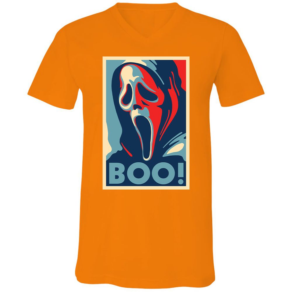 Unisex V-Neck T-Shirt - YQVFYHBH - Orange - 11