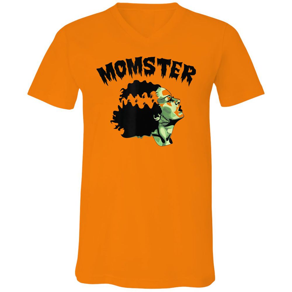 Unisex V-Neck T-Shirt - 57R63TY7 - Orange - 11