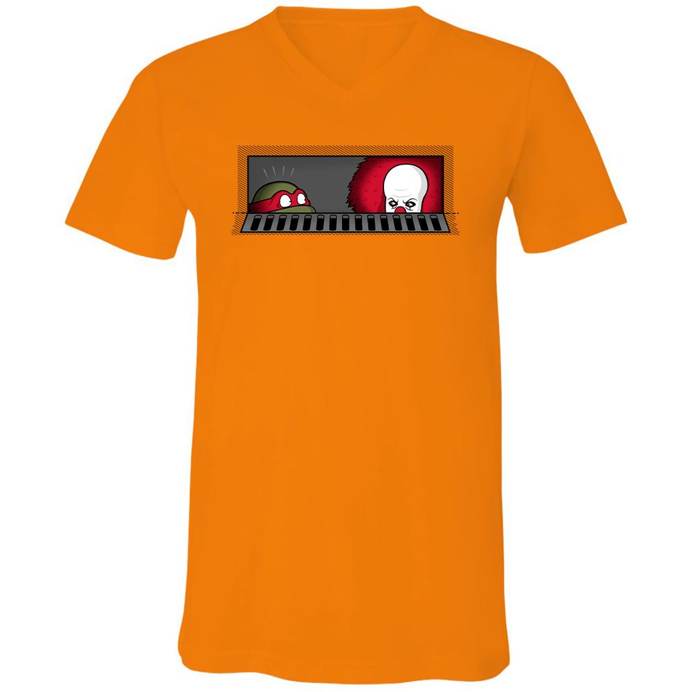 Unisex V-Neck T-Shirt - 83AW63PB - Orange - 11
