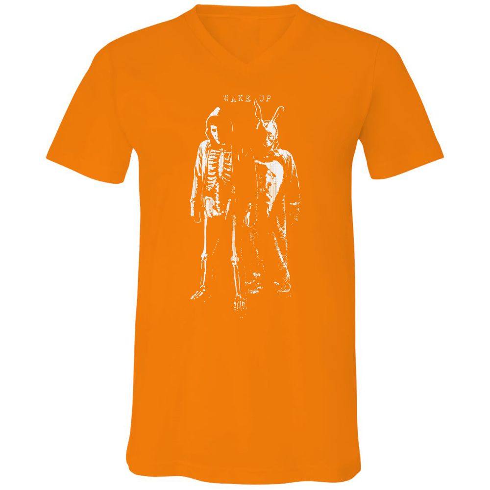 Unisex V-Neck T-Shirt - UEYGEB69 - Orange - 11