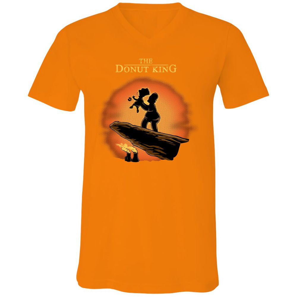 Unisex V-Neck T-Shirt - UKW2X34Z - Orange - 11