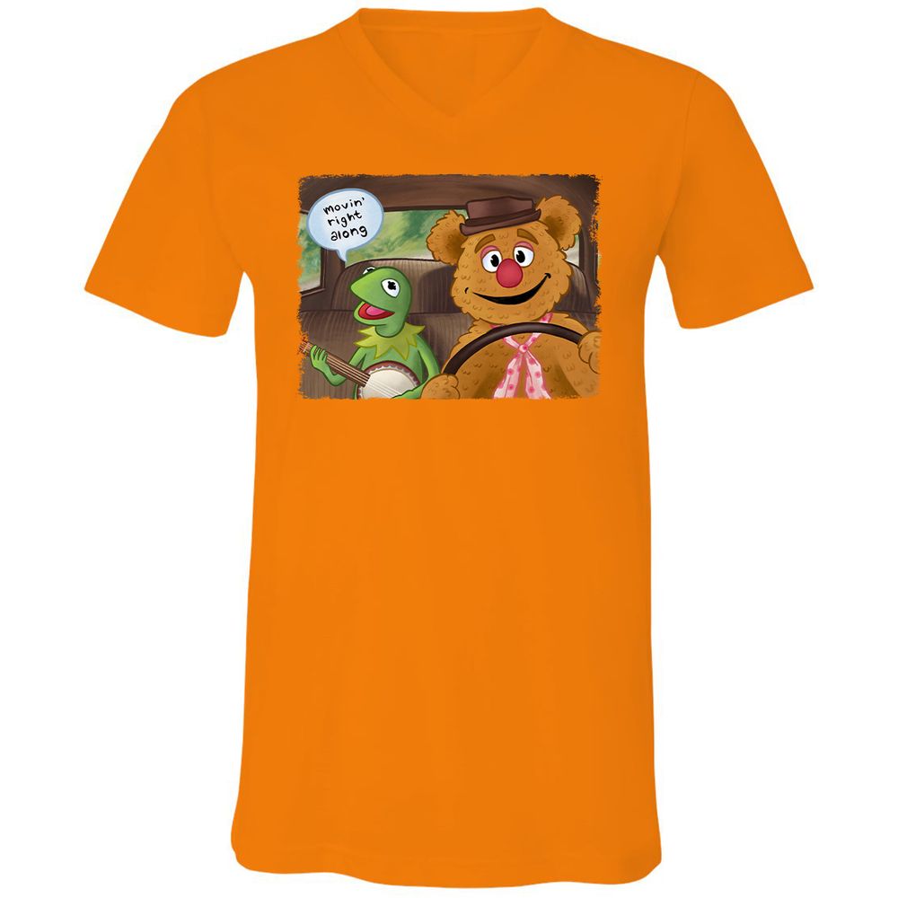Unisex V-Neck T-Shirt - 3V6A45SJ - Orange - 11