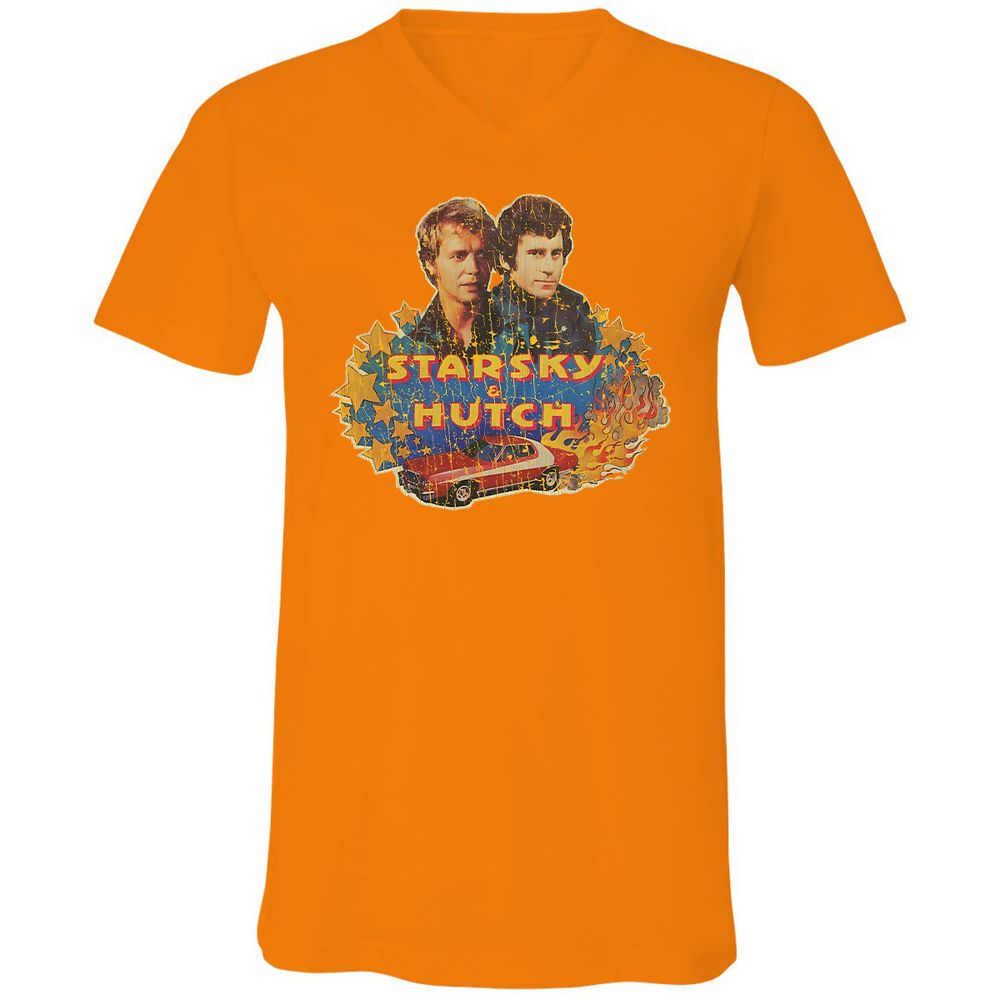 Unisex V-Neck T-Shirt - ZNB8SQLQ - Orange - 11