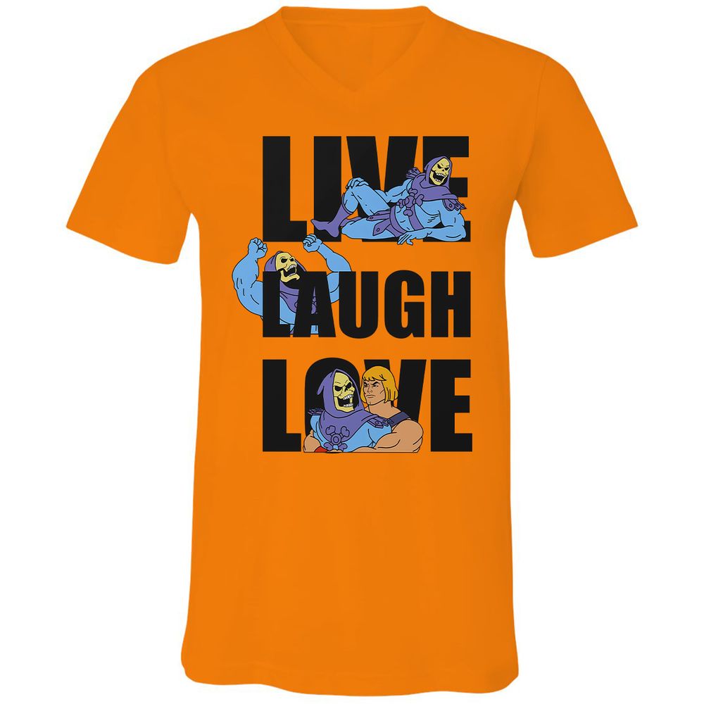 Unisex V-Neck T-Shirt - ARE6JFSF - Orange - 11