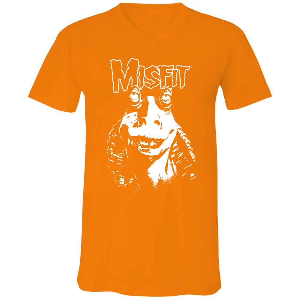 Unisex V-Neck T-Shirt - TZQ7X51V - Orange - 11