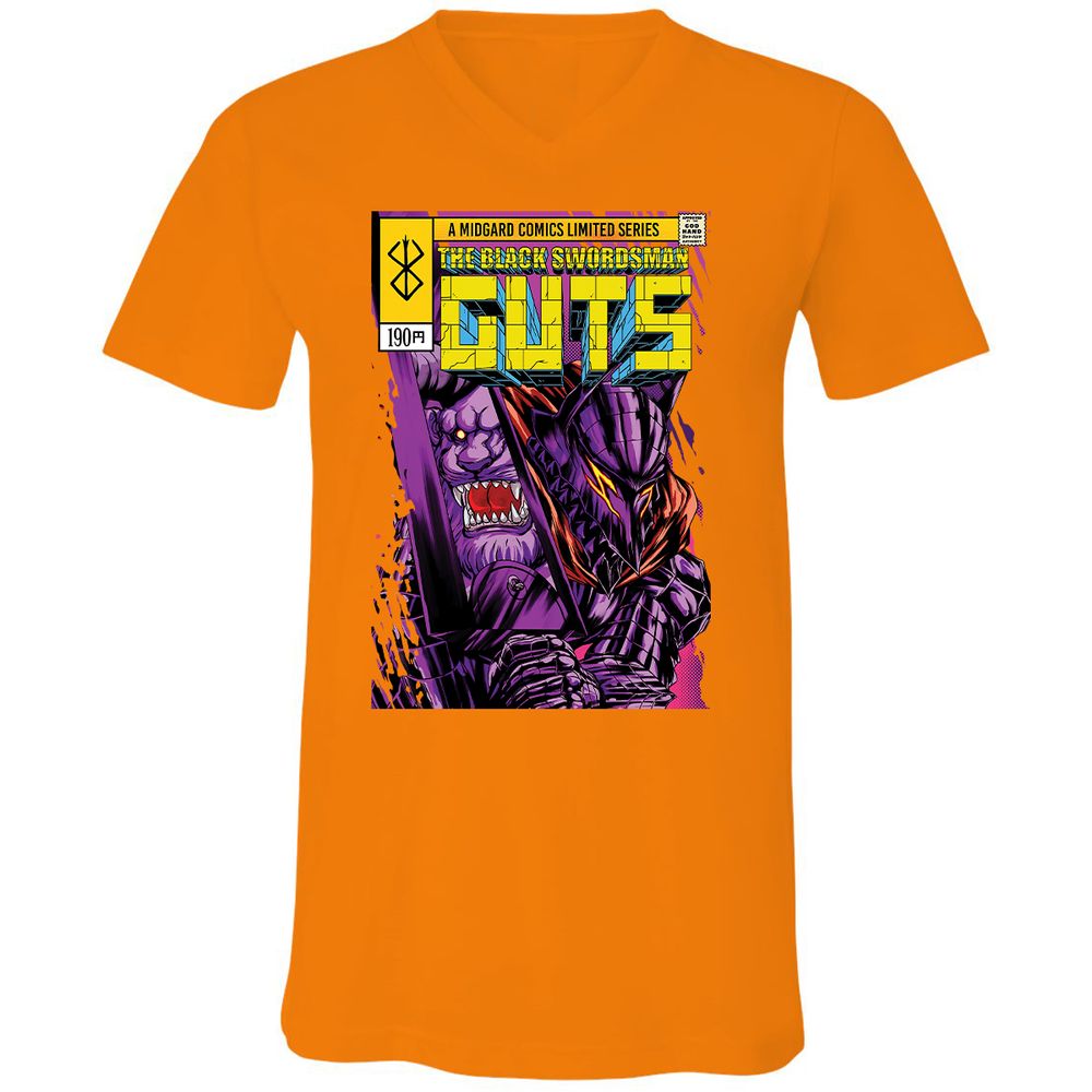 Unisex V-Neck T-Shirt - XUBMNVYS - Orange - 11