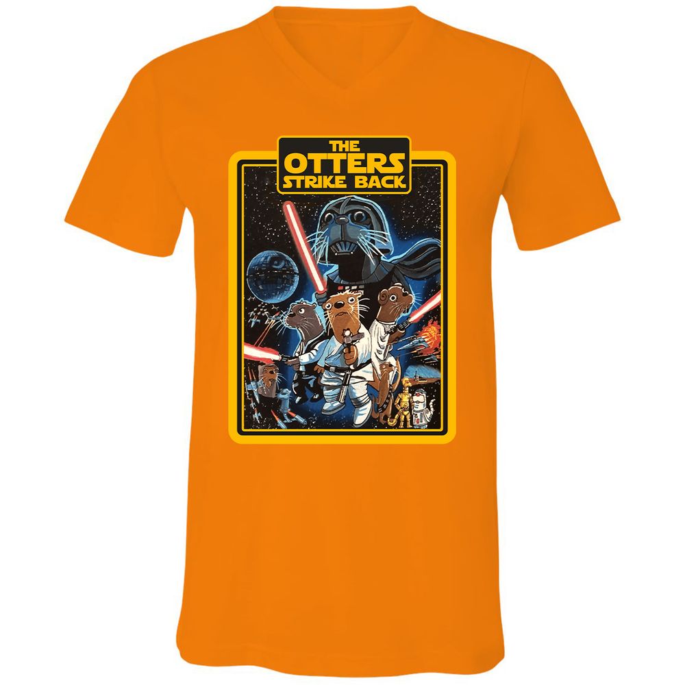 Unisex V-Neck T-Shirt - VFL939FE - Orange - 11