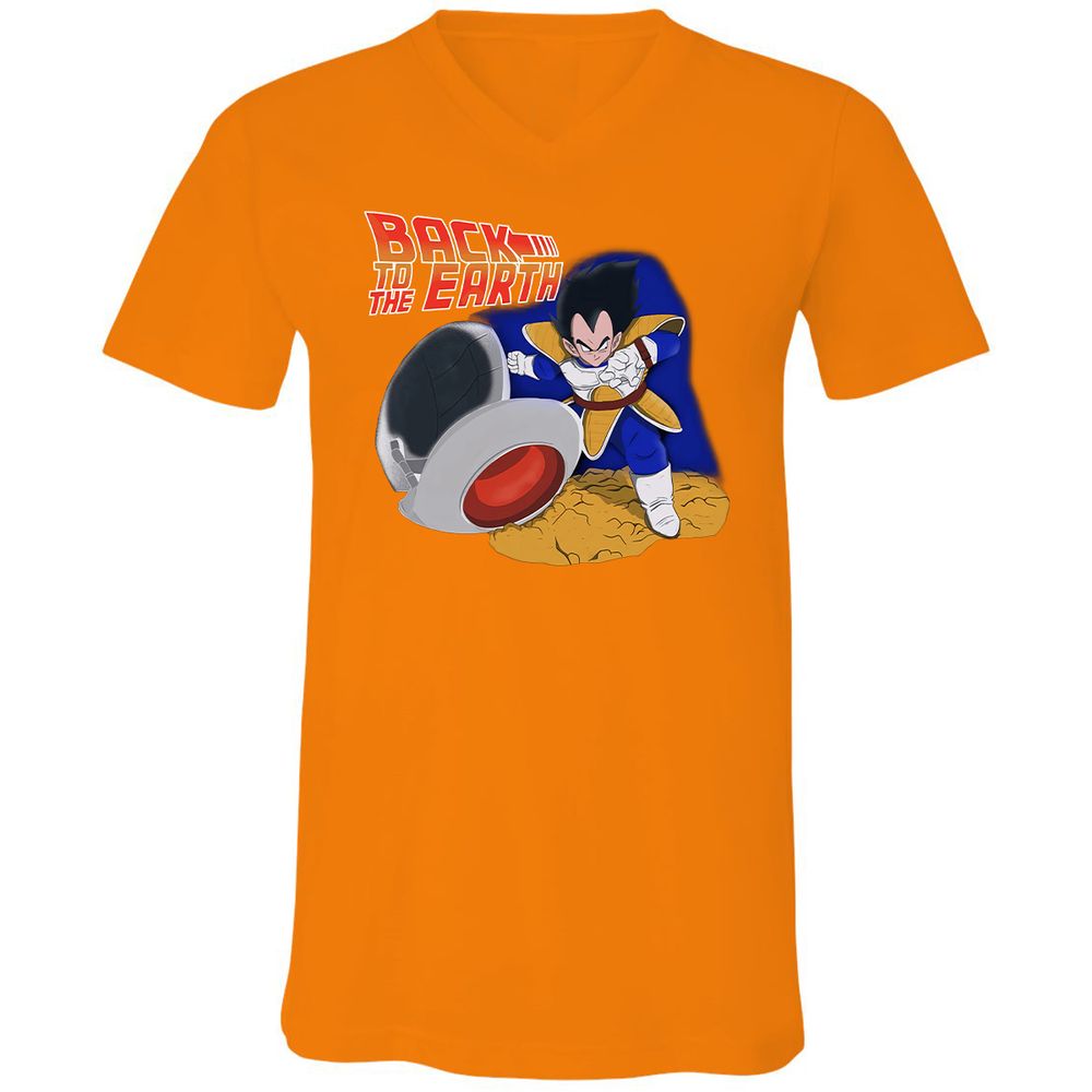 Unisex V-Neck T-Shirt - 289FLMDM - Orange - 11