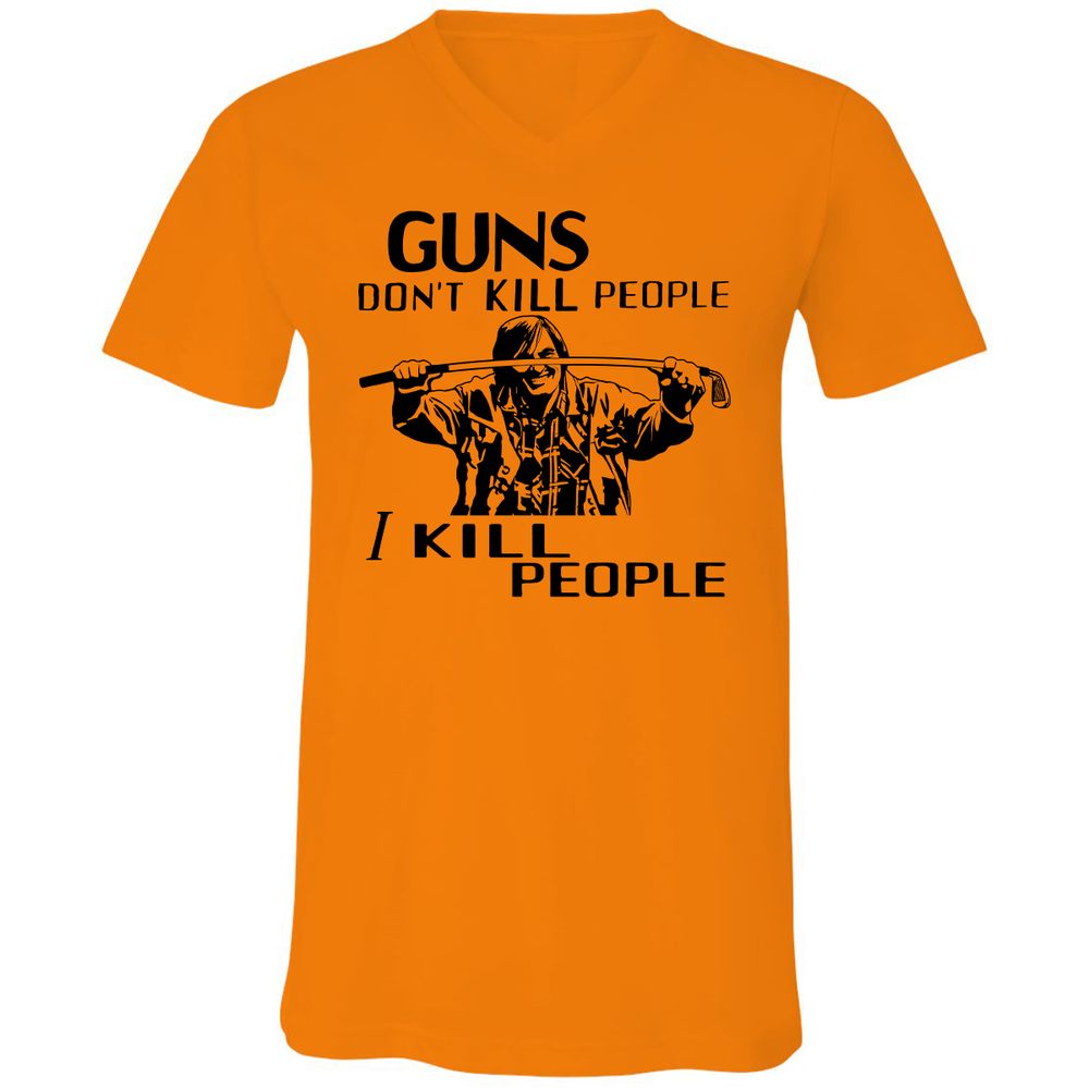 Unisex V-Neck T-Shirt - FERC8NSK - Orange - 11