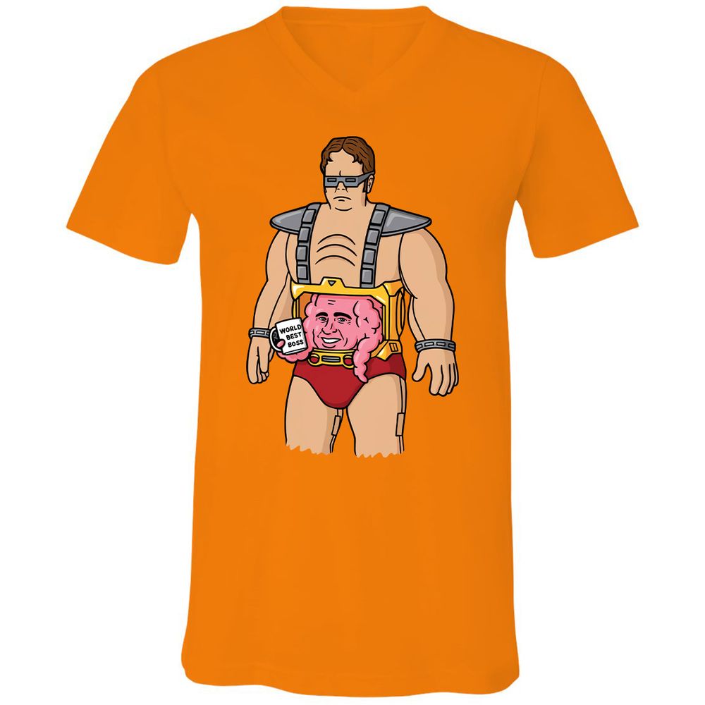 Unisex V-Neck T-Shirt - EZBMDCSV - Orange - 11