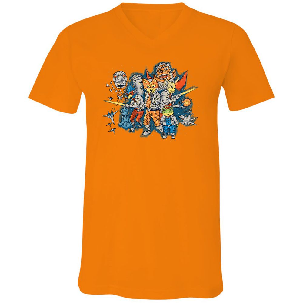 Unisex V-Neck T-Shirt - WGW224UY - Orange - 11