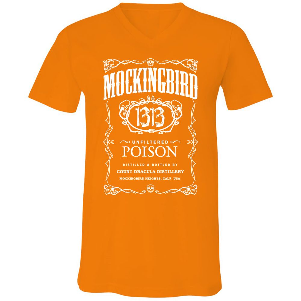 Unisex V-Neck T-Shirt - CVE8YJA6 - Orange - 11