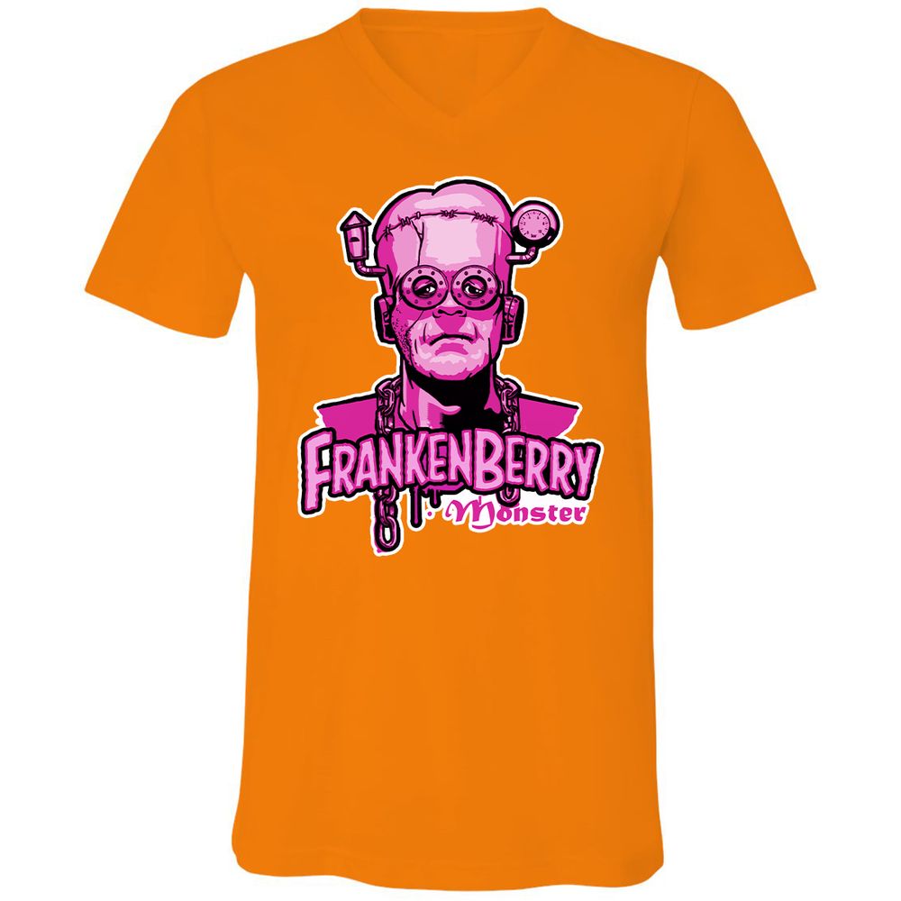 Unisex V-Neck T-Shirt - A2XKBMDN - Orange - 11