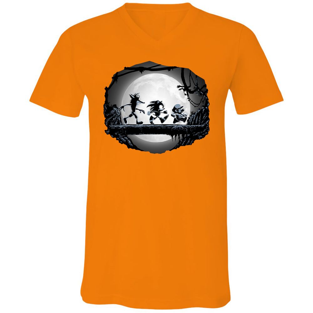 Unisex V-Neck T-Shirt - UA6Z4VUN - Orange - 11