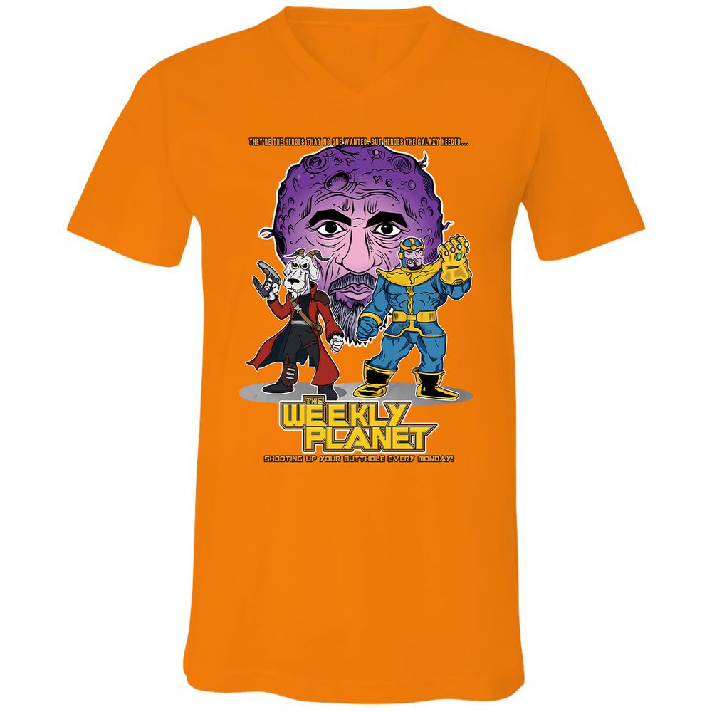 Unisex V-Neck T-Shirt - EJ983W2B - Orange - 11