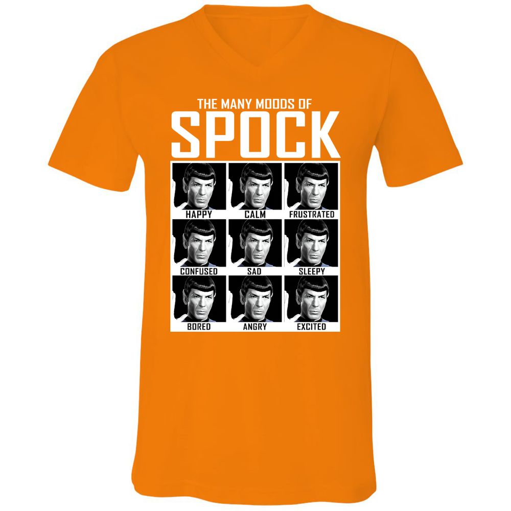 Unisex V-Neck T-Shirt - QJ743727 - Orange - 11