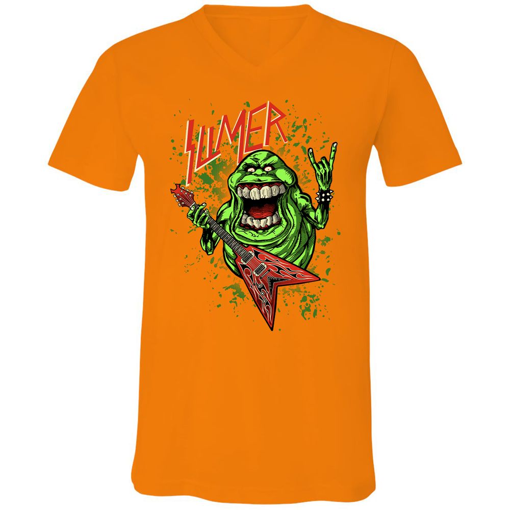 Unisex V-Neck T-Shirt - 2LWM6E55 - Orange - 11