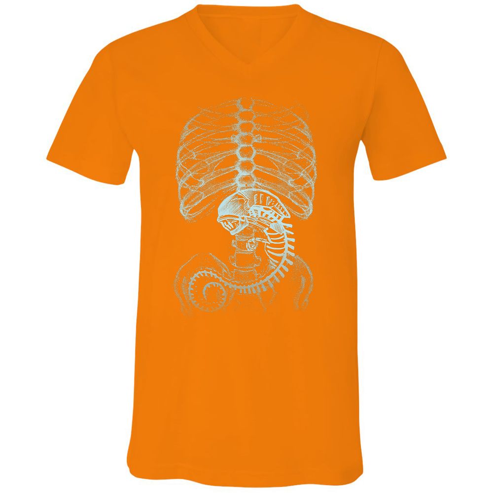Unisex V-Neck T-Shirt - AXNNW9YT - Orange - 11