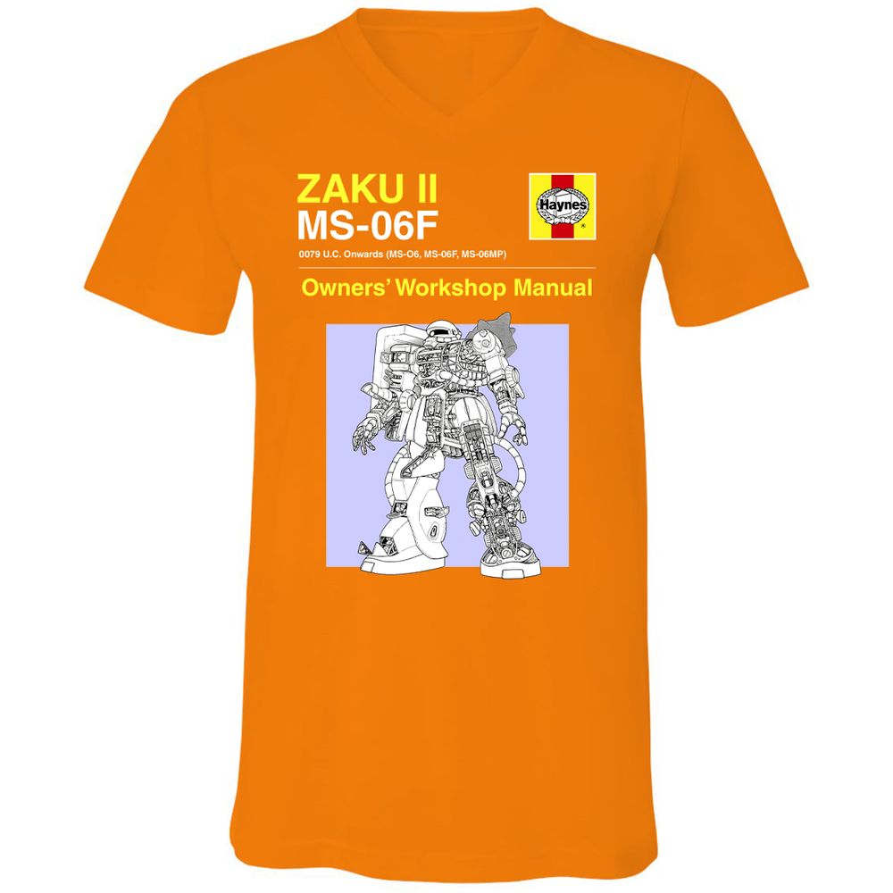 Unisex V-Neck T-Shirt - KGRD4GTQ - Orange - 11