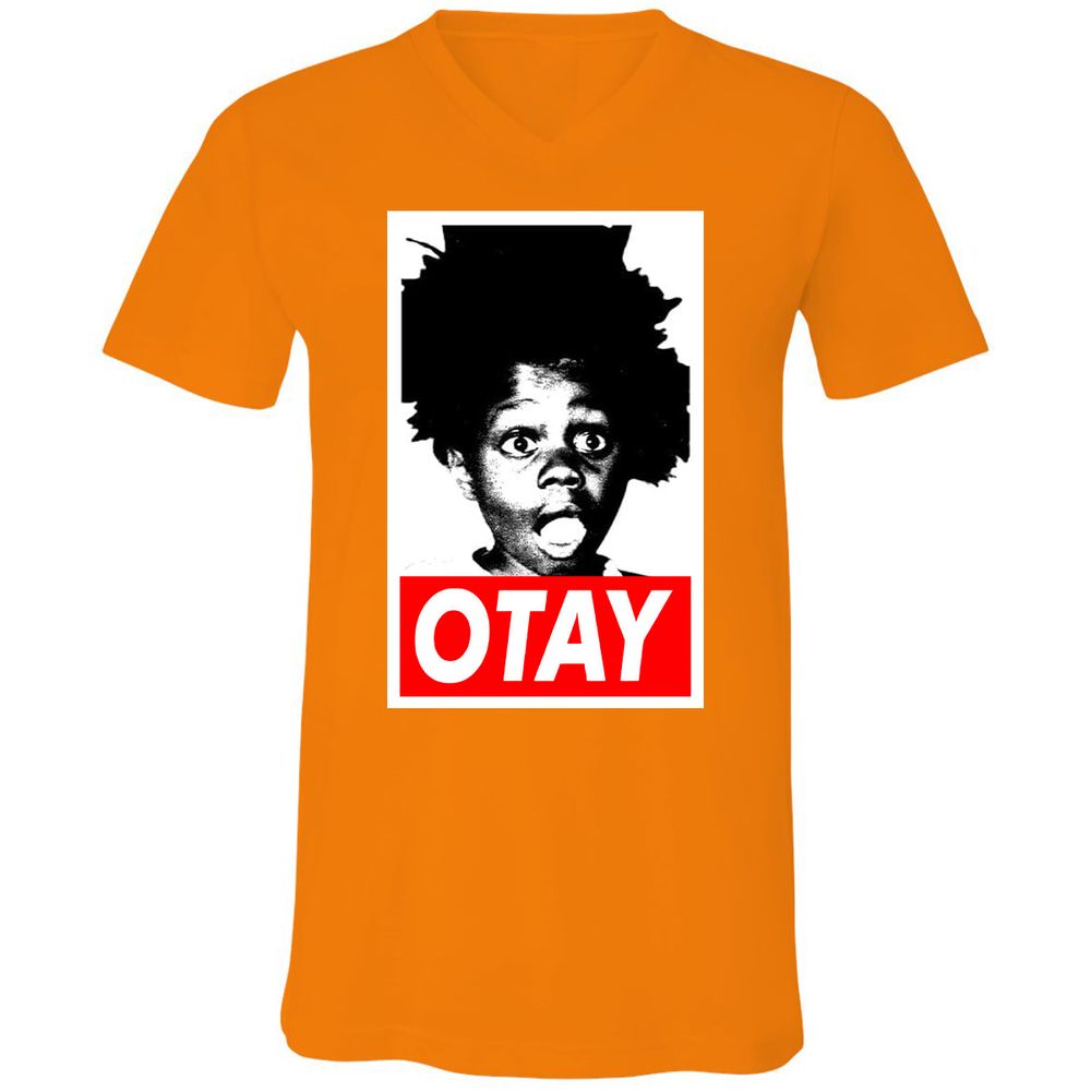 Unisex V-Neck T-Shirt - BW6CY1Y4 - Orange - 11