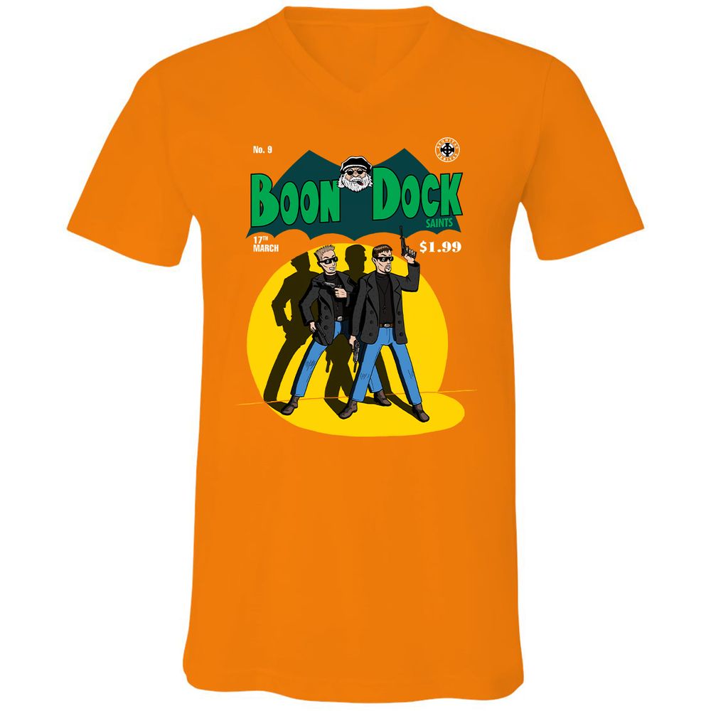Unisex V-Neck T-Shirt - N6PHKSTJ - Orange - 11