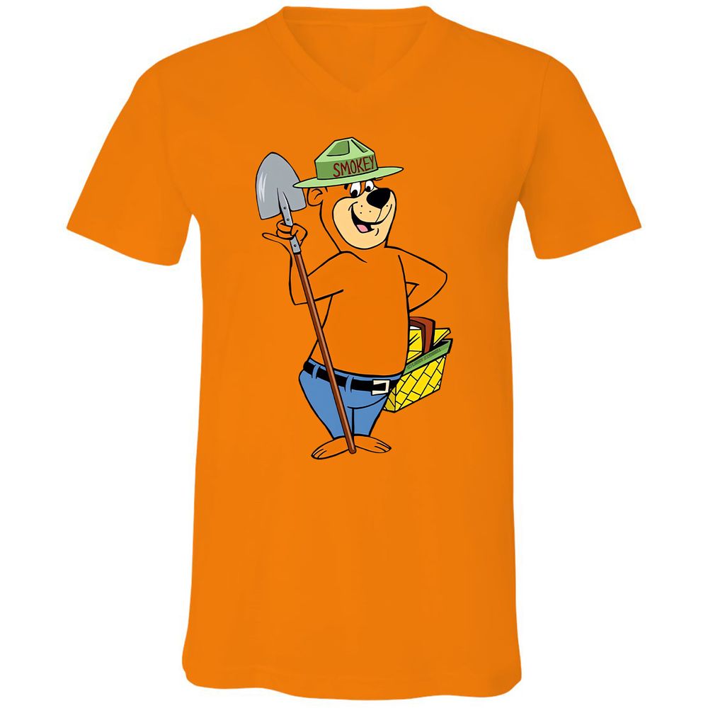 Unisex V-Neck T-Shirt - YSTRPZ4H - Orange - 11