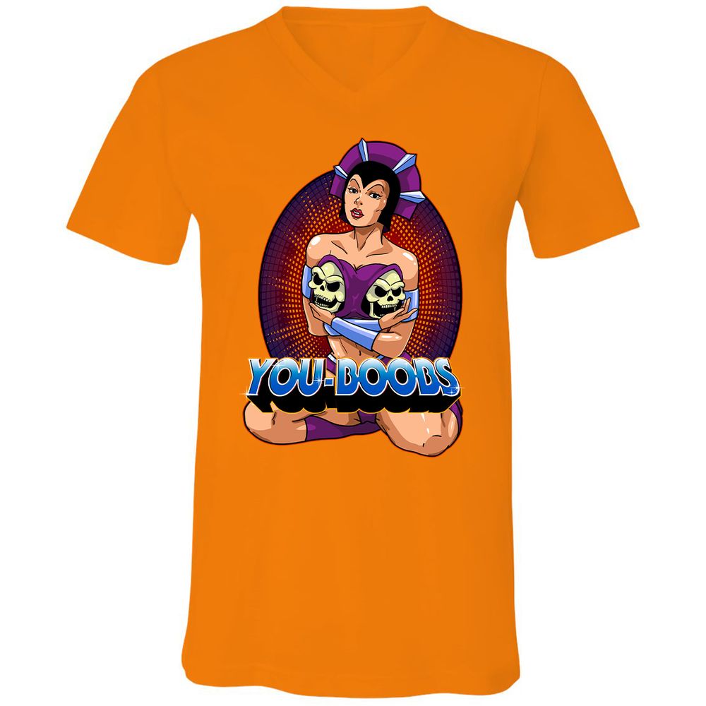 Unisex V-Neck T-Shirt - 829VQMD3 - Orange - 11