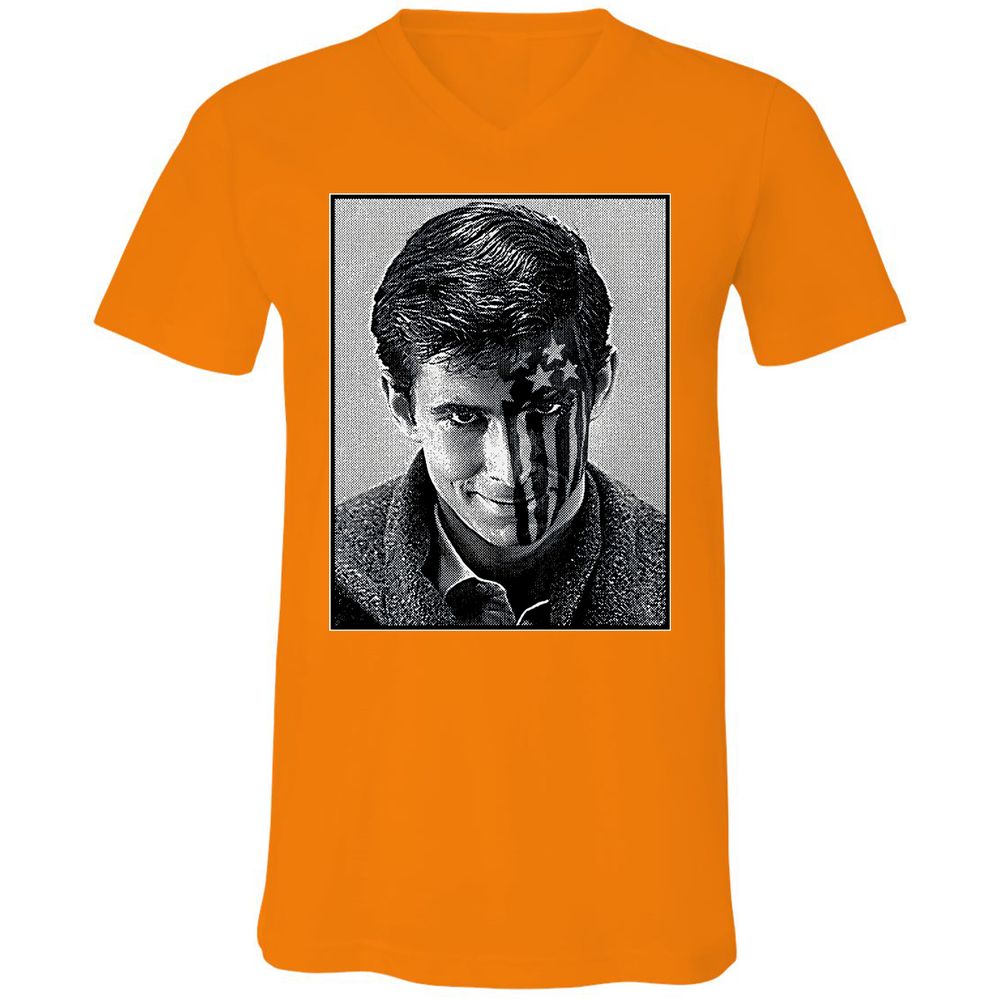 Unisex V-Neck T-Shirt - 3LGJZ4EC - Orange - 11