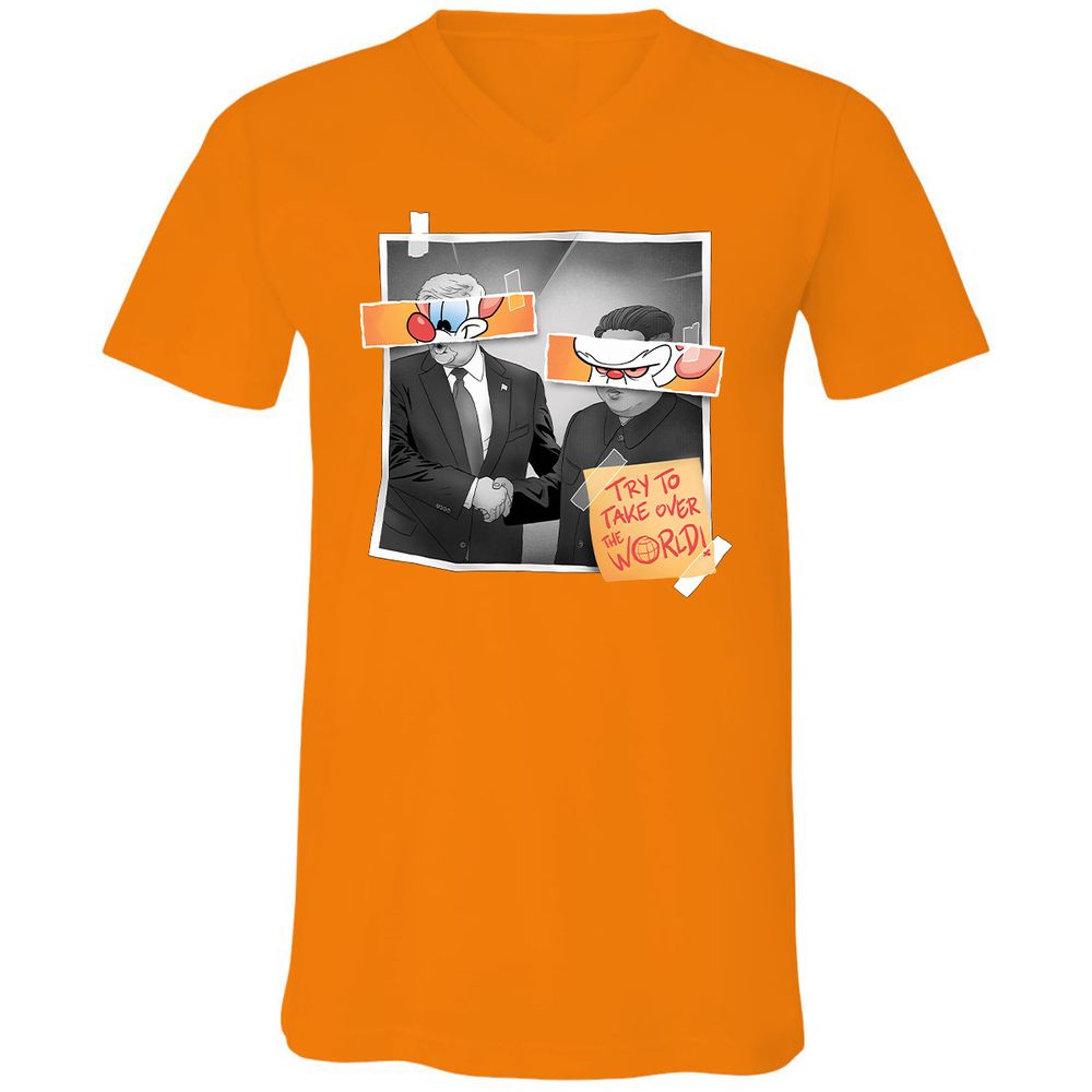 Unisex V-Neck T-Shirt - R3CK235M - Orange - 11