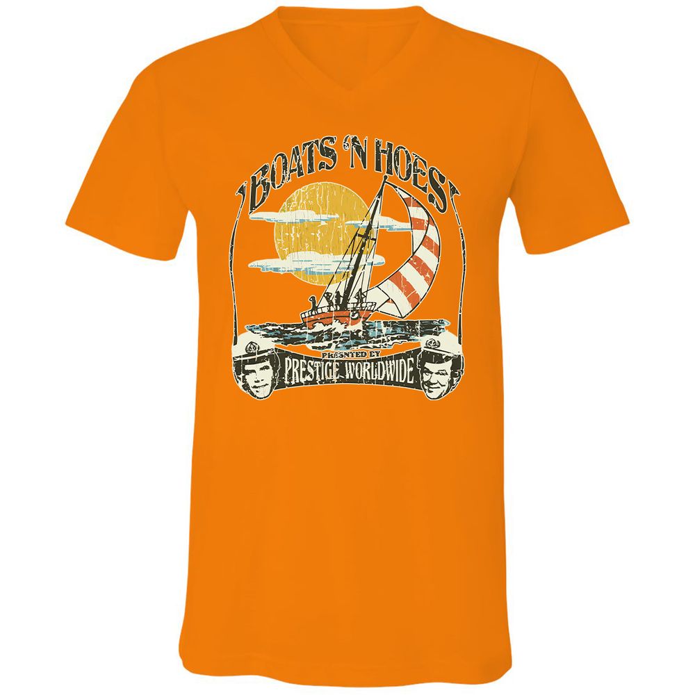 Unisex V-Neck T-Shirt - RFUMPZU4 - Orange - 11