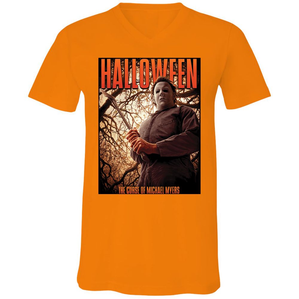 Unisex V-Neck T-Shirt - 32ST75B7 - Orange - 11