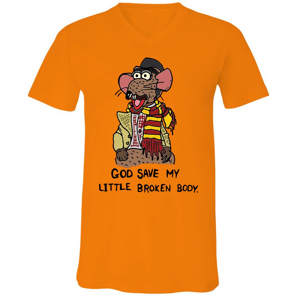 Unisex V-Neck T-Shirt - 5HVVF31D - Orange - 11