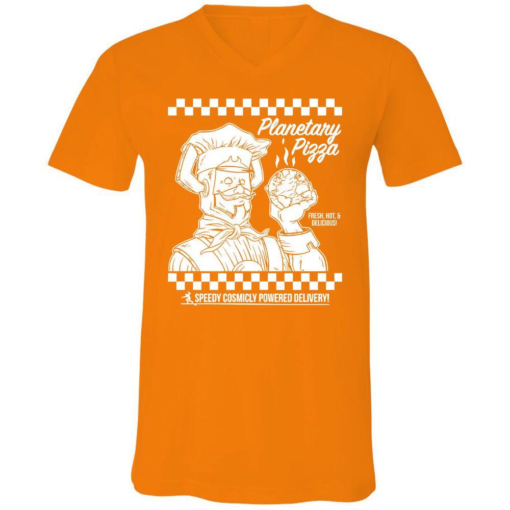 Unisex V-Neck T-Shirt - N58H1TEV - Orange - 11