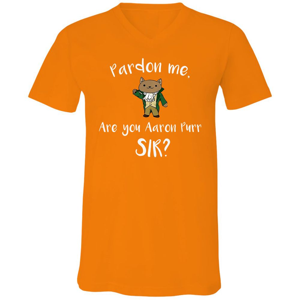 Unisex V-Neck T-Shirt - ZH44FGQP - Orange - 11
