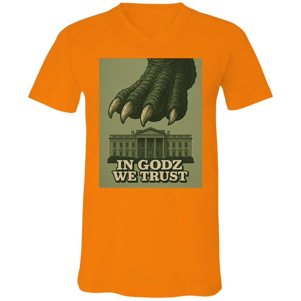 Unisex V-Neck T-Shirt - NJMADRS8 - Orange - 11