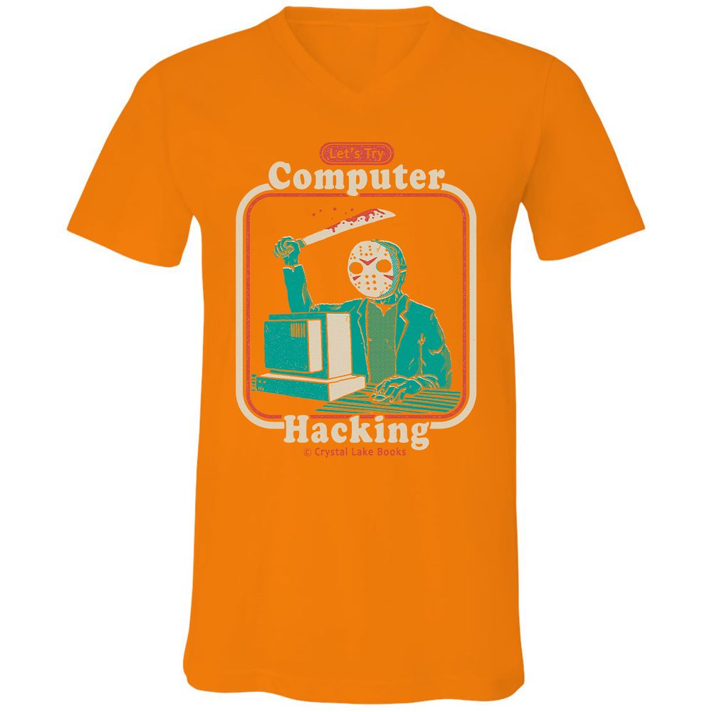 Unisex V-Neck T-Shirt - RGBF95VM - Orange - 11