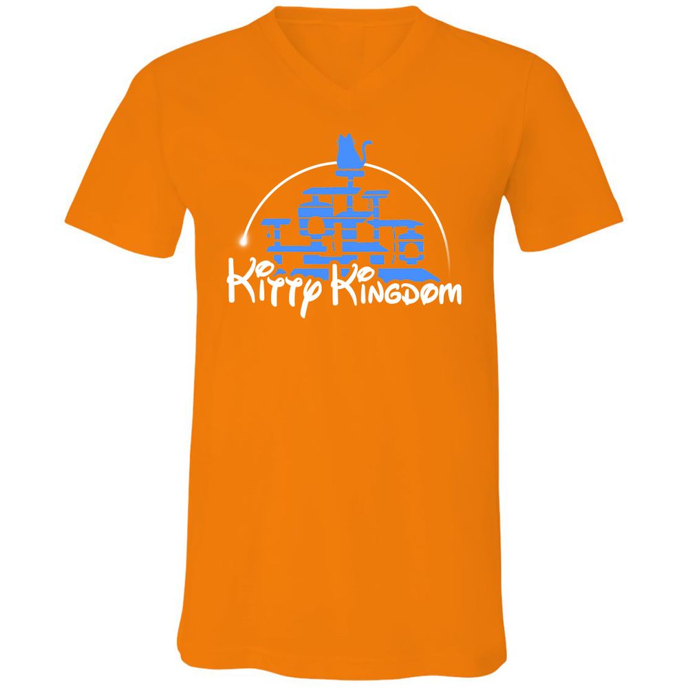 Unisex V-Neck T-Shirt - 8TUVHDNH - Orange - 11