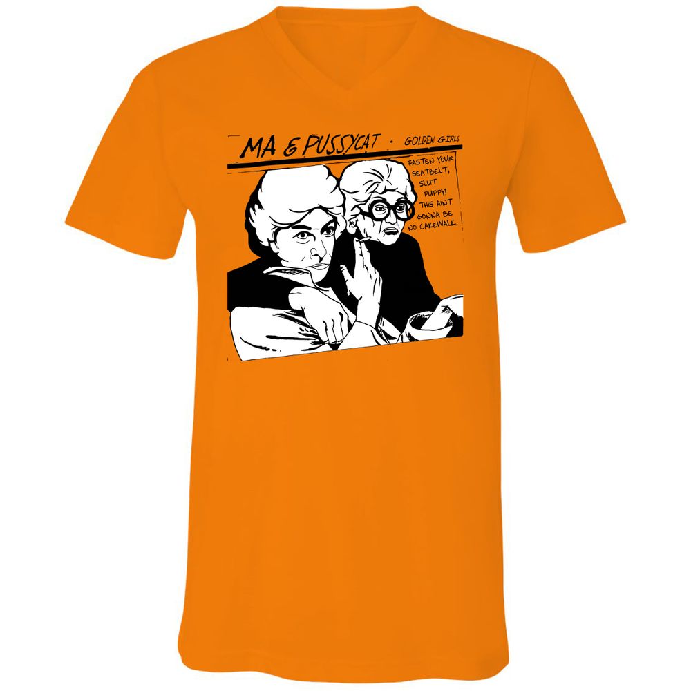 Unisex V-Neck T-Shirt - 8CJECLMN - Orange - 11