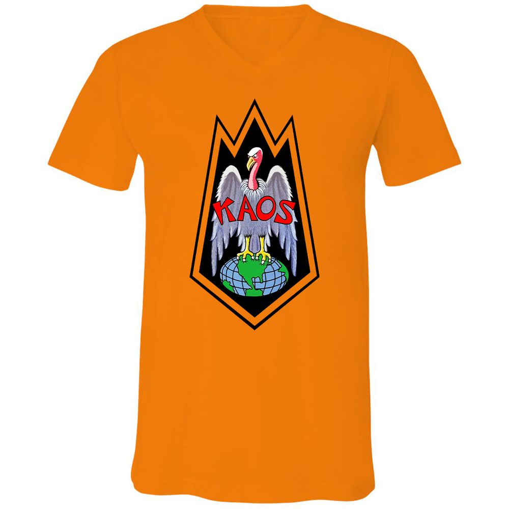 Unisex V-Neck T-Shirt - QDEUFEUP - Orange - 11