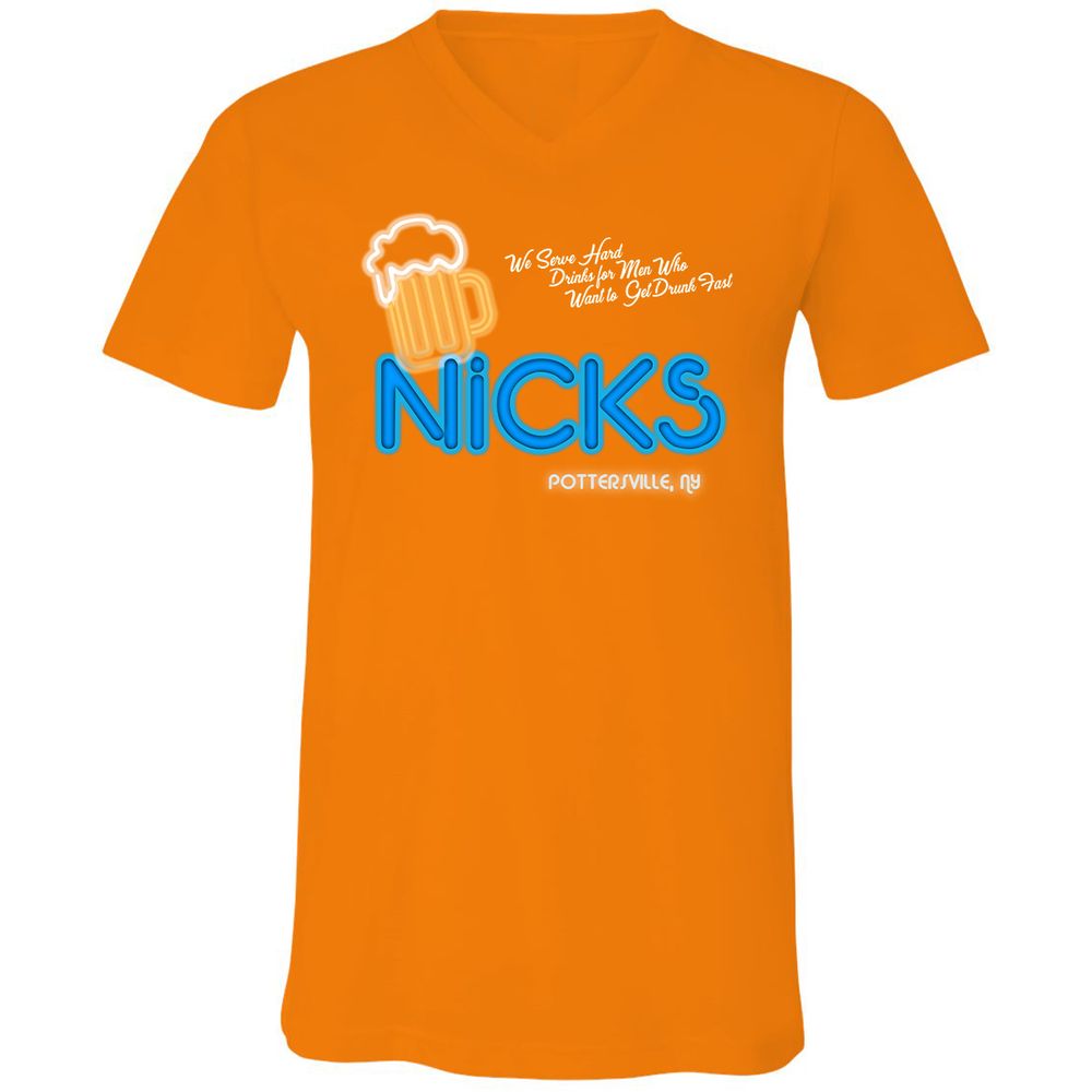 Unisex V-Neck T-Shirt - 6QKXNHTC - Orange - 11