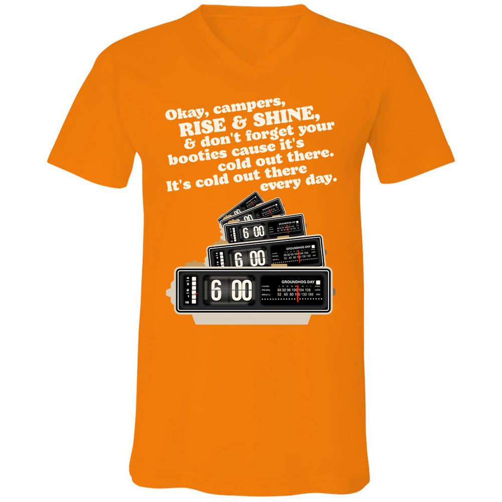 Unisex V-Neck T-Shirt - XYCEET35 - Orange - 11