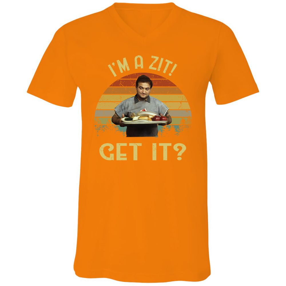 Unisex V-Neck T-Shirt - PFFD42LY - Orange - 11