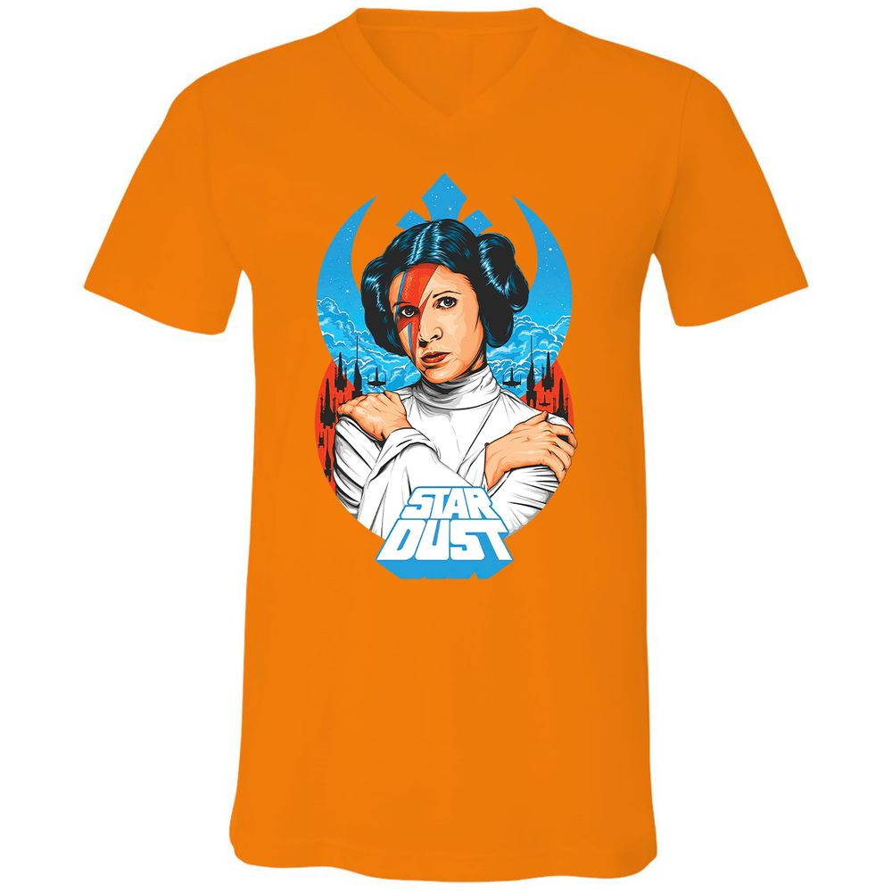 Unisex V-Neck T-Shirt - CGZDAXUY - Orange - 11