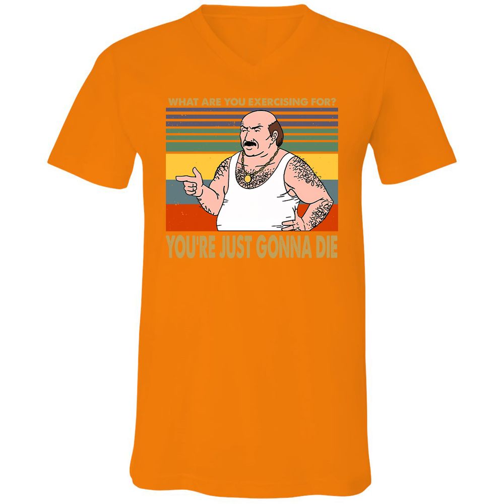 Unisex V-Neck T-Shirt - BW6S6RE3 - Orange - 11
