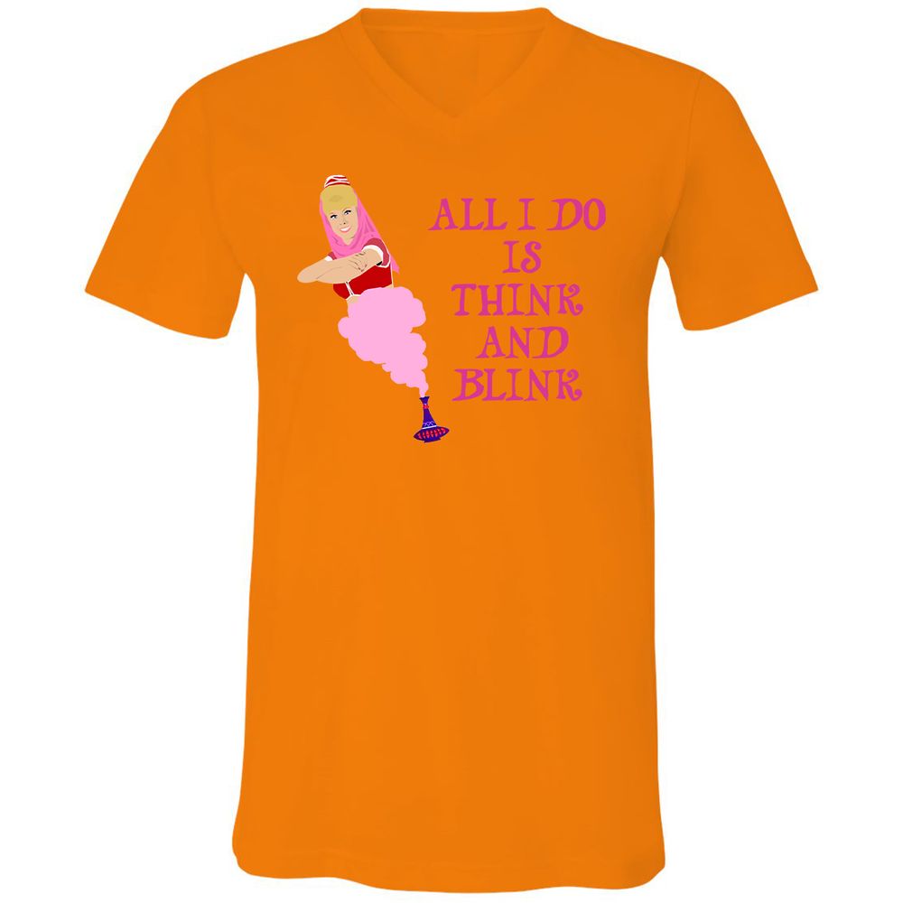Unisex V-Neck T-Shirt - HYNWL7JP - Orange - 11