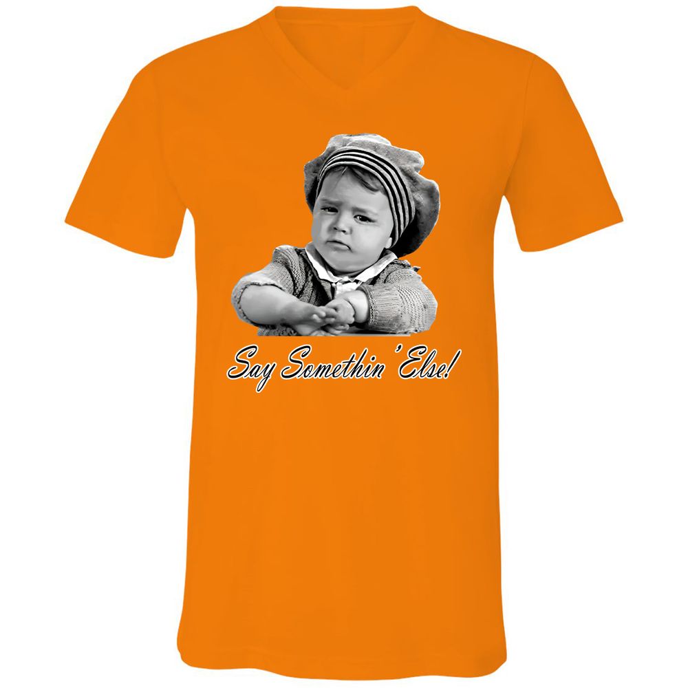 Unisex V-Neck T-Shirt - P1N87MQT - Orange - 11