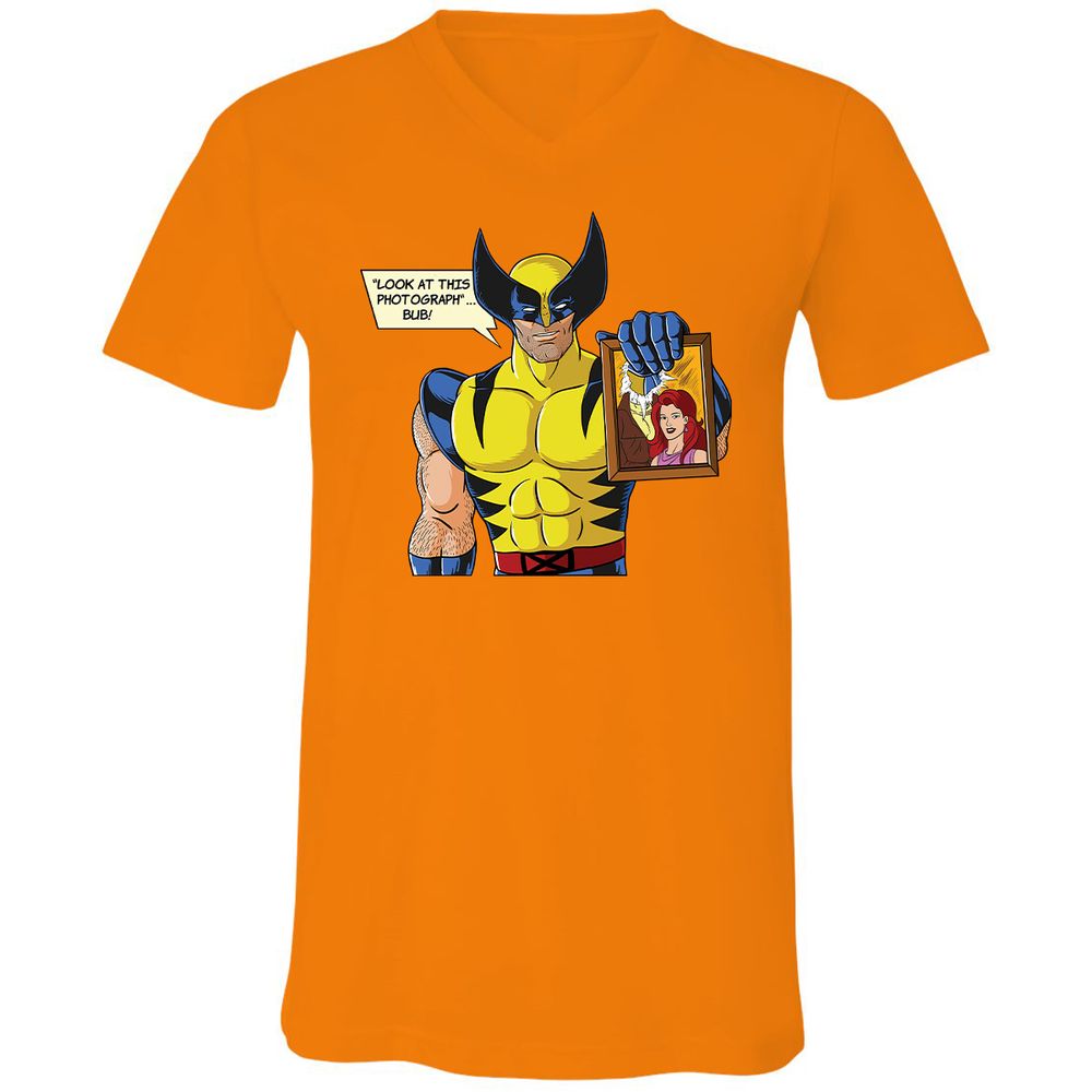 Unisex V-Neck T-Shirt - AZQ36GDN - Orange - 11