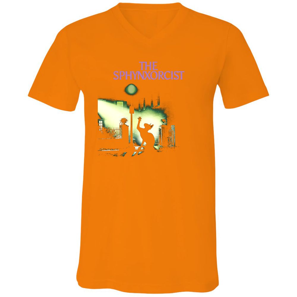 Unisex V-Neck T-Shirt - 2FPCY5K7 - Orange - 11